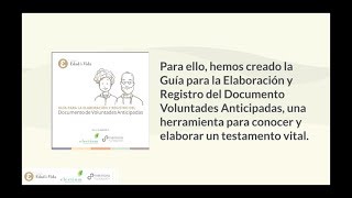 Guía para la Elaboración y Registro del Documento de Voluntades Anticipadas [upl. by Latham]