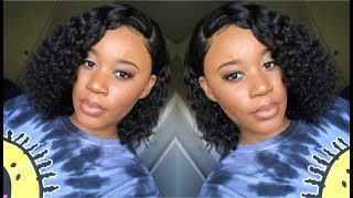 Easy Install No Glue No Gel No Spray I 12 Inch Short Curly Bob Lace Wig I YooWigs [upl. by Veronika]