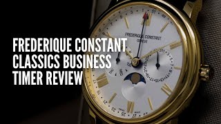 Frederique Constant Classics Business Timer HandsOn Review [upl. by Kinnard]