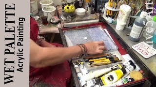 WET PALETTE Acrylic Painting TipsTechniques [upl. by Decamp948]