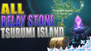 All Relay Stone Puzzle Tsurumi Island  Genshin Impact Indonesia [upl. by Keel698]