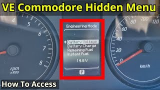 VE Commodore  Hidden Menu Coolant Temp Battery Voltage Throttle Position [upl. by Delly]