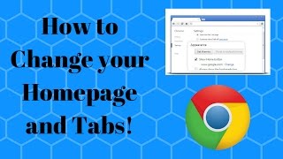 How to Change your Homepage and Tabs in Google Chrome [upl. by Kingsbury489]