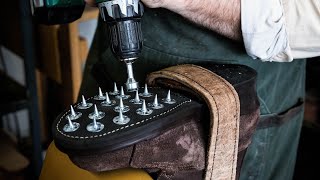 How It’s Made World’s Toughest Logging Boots  Nicks Handmade Boots [upl. by Tarsus3]