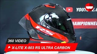 XLite X803 RS Ultra Carbon Hot Lap Red Full Face Helmet  ChampionHelmetscom [upl. by Kirsteni]