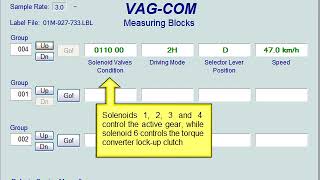 Testing Auto Transmission with VCDS Software via VAGCOM Cable [upl. by Heman]