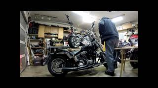 2012 Harley Davidson Heritage Softail gets new Hyper Filter Charger Airbreather Segment 3 [upl. by Harriett]