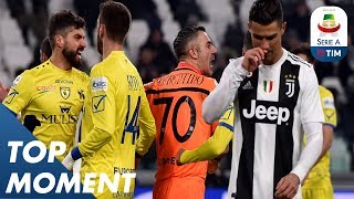 Ronaldos Penalty SAVED by Sorrentino  Juventus 30 Chievo  Top Moment  Serie A [upl. by Aciraa]