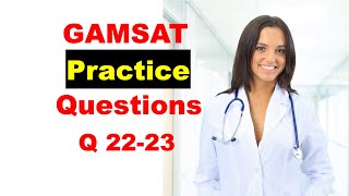 Gamsat Practice Questions Answers  Orange Booklet Q2223 [upl. by Yajet]