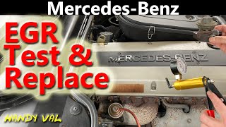 MercedesBenz EGR Valve Test and Replace on R129 similar for R107 W124 W140 W202 [upl. by Nunciata]