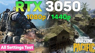 Warzone RTX 3050  1080p\1440p All Settings Test [upl. by Naawaj]