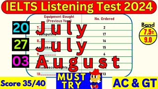 20 JULY 27 JULY 03 AUGUST 2024 IELTS LISTENING PRACTICE TEST 2024 WITH ANSWERS  IELTS  IDP amp BC [upl. by Alemac]