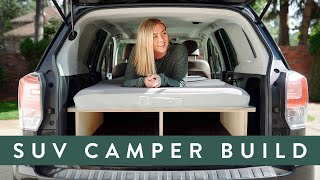 I Turned My SUV Into A CAMPER  Easy DIY Platform Build [upl. by Phalan]