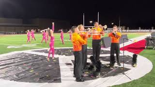 Troy Athens Marching Band “Peace Love Music “ 10524 Sideline view [upl. by Aynam]