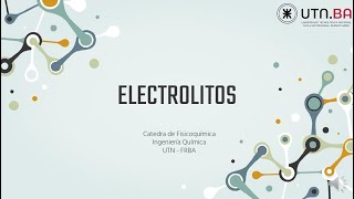 Clase nº 8  1 Electrolitos [upl. by Inaffyt]