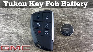 2021  2023 GMC Yukon Remote Key Fob Battery  How To Change Replace Remove  XL Denali Replacement [upl. by Nyliret]