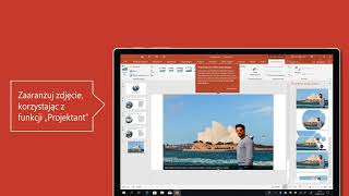 Office 365  Inteligentny projektant slajdów w PowerPoint [upl. by Ardnac315]