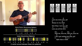 Eight Days a Week  The Beatles  Ukulele StrumAlong Lesson  Jez Quayle [upl. by Ulrica760]