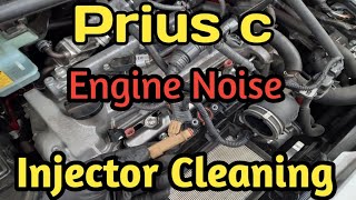 Toyota hybrid injector cleaning 1NZ engine 2015 prius C [upl. by Nohsav]