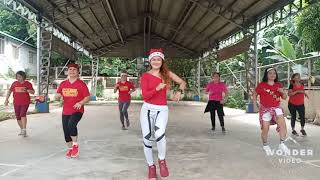 CHA CHA  simple steps for beginners dance fitness   christmas dance steps [upl. by Ibok90]