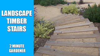 Landscape Timber Stairs Ideas for Your Slope [upl. by Ulric547]