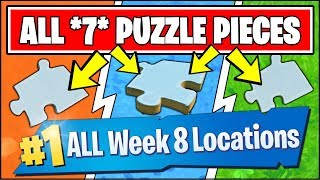 SEARCH JIGSAW PUZZLE PIECES UNDER BRIDGES AND IN CAVES ALL LOCATIONS Fortnite Week 8 Challenges [upl. by Taft89]