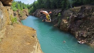 Copper Mine Cliff Jumping  Vermont Round I [upl. by Ttsepmet641]