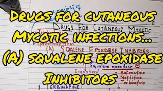 Squalene Epoxidase Inhibitors  Cutaneous Mycotic Infections  Antifungal Agents  Pharmacology [upl. by Rosenberg]