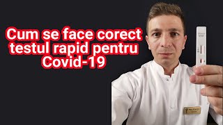 Cum se face corect testul rapid pentru Covid19 și cum interpretăm rezultatele [upl. by Stavros]