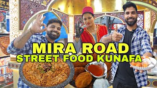 MIRA ROAD street food Tour near Naya Nagar KUNAFA streetfood food miraroad [upl. by Allenad]