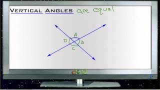 Vertical Angles Lesson Basic Geometry Concepts [upl. by Gilbert789]