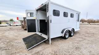 Sundowner 3 horse slant horse trailer w Tack Room  AAA Trailer Howell MI [upl. by Popelka]