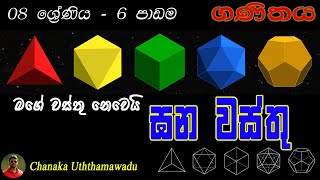 maths  Grade 8  6 th lesson  Solids  ඝන වස්තු [upl. by Blackington355]