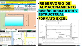 DISEÑO HIDRAULICO Y ESTRUCTURAL DE RESERVORIO RECTANGULAR [upl. by Preston]