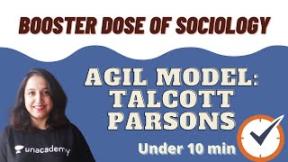 AGIL Model  System levels  Talcott Parsons  Booster dose of Sociology  Under 10 min [upl. by Icken515]