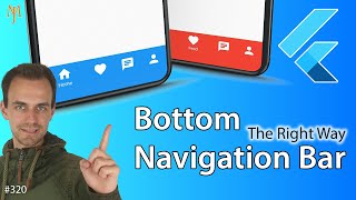 Flutter Tutorial  Bottom Navigation Bar  The Right Way  Without Routes [upl. by Amuwkuhc]