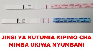 JINSI YA KUTUMIA KIPIMO CHA MIMBA NYUMBANI [upl. by Arlee747]