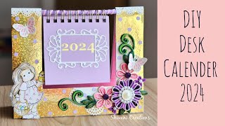 DIY Desk Calendar How to make Calendar at Home 2024 [upl. by Yevette684]