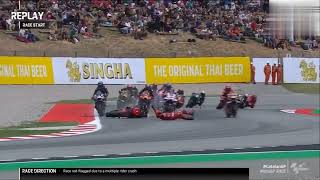 Francesco Bagnaia  Pecco Catalunya MotoGP crash in slow motion viral viralvideo MotoGP Bgnaia [upl. by Duffy211]