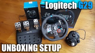 Logitech G29 steering wheel for a PS3PS4PC  Unboxing and Setup [upl. by Gemina]