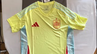 Spain Away Kit EURO 2024 Adidas Review minejerseys [upl. by Viafore]