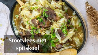 Stoofvlees met spitskool op Vlaamse wijze [upl. by Ateekahs]