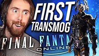 FIRST TRANSMOG Asmongold Unlocks Glamours in FFXIV [upl. by Arihsay]