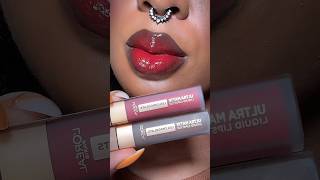 Overline Lips overline lipscomb lipcombotutorial lorealparis blackgirlmakeup [upl. by Aromat]