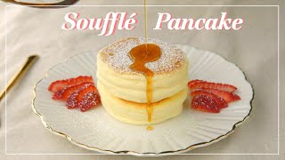 Souffle Pancake  Japanese Fluffy Pancakes  Step by Step instructions  スフレパンケーキの作り方 [upl. by Bevash45]