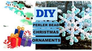 Easy amp Cute DIY Perler Bead Christmas Ornaments [upl. by Hecker]