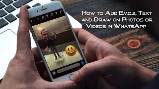 How to Add Emoji Text and Draw on Photos or Videos in WhatsApp on iPhone [upl. by Kuth]