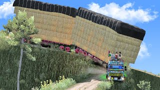 Overloaded Trailer  the most dangerous road  Euro Truck Simulator 2 [upl. by Attehcnoc]