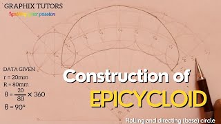 HOW TO DRAW THE EPICYCLOID IN ENGINEERING DRAWING [upl. by Llovera]