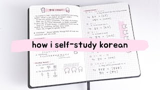 how i selfstudy korean  tips for beginners [upl. by Tnek]